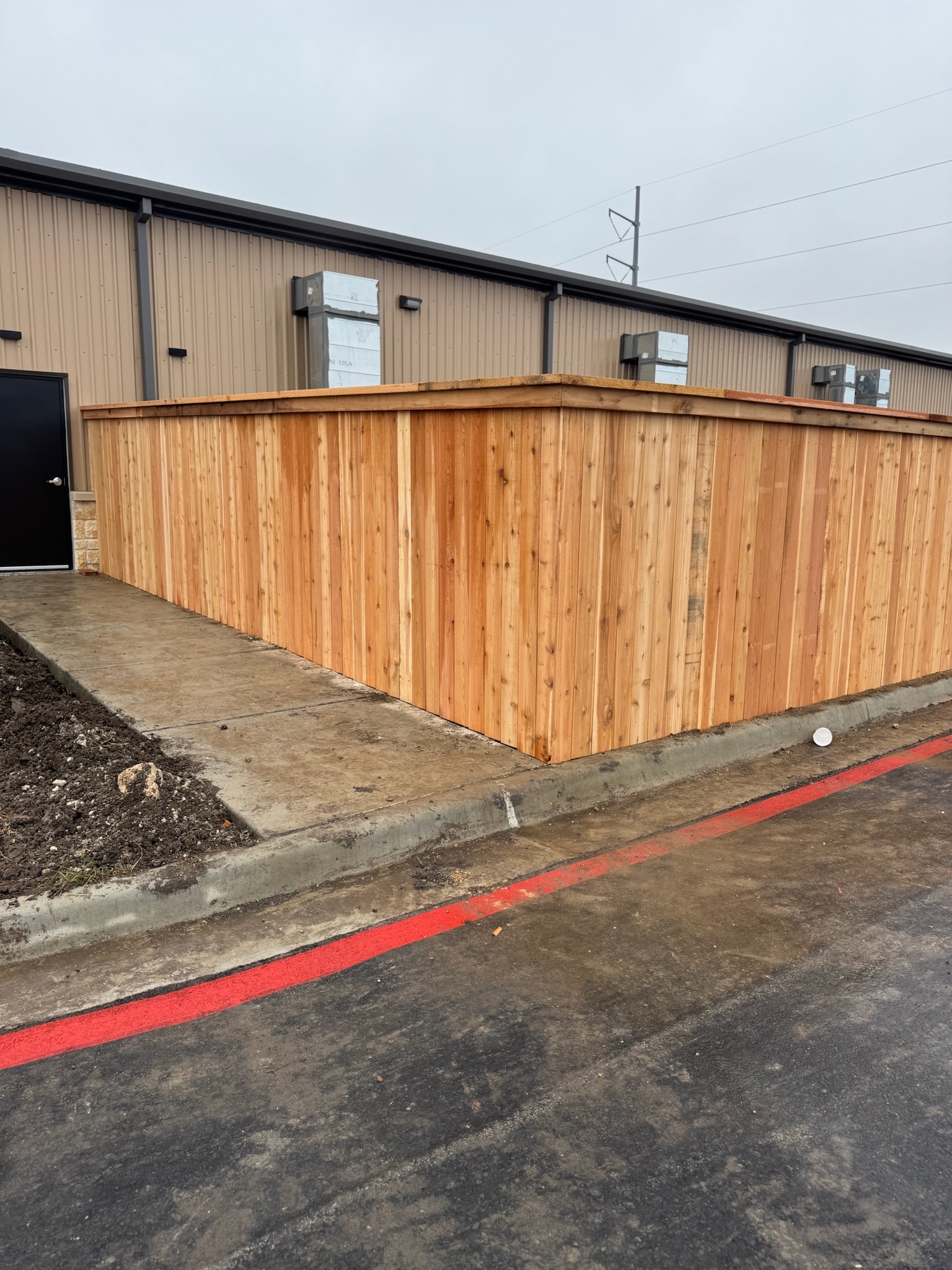 Commercial fence installation